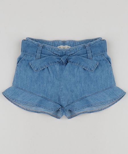 Short-Jeans-Infantil-com-Faixa-para-Amarrar-e-Babado--Azul-9958020-Azul_1 Short-Jeans-Infantil-com-Faixa-para-Amarrar-e-Babado--Azul-9958020-Azul_1