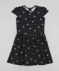 Vestido-Infantil-Estampado-Listrado-com-Coracoes-Manga-Curta-Preto-9961593-Preto_1 Vestido-Infantil-Estampado-Listrado-com-Coracoes-Manga-Curta-Preto-9961593-Preto_1