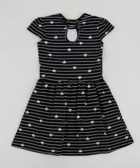 Vestido-Infantil-Estampado-Listrado-com-Coracoes-Manga-Curta-Preto-9961593-Preto_2 Vestido-Infantil-Estampado-Listrado-com-Coracoes-Manga-Curta-Preto-9961593-Preto_2