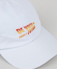 Bone-Masculino-de-Sarja--De-Volta-para-o-Futuro--Aba-Curva-Branco-9961890-Branco_2