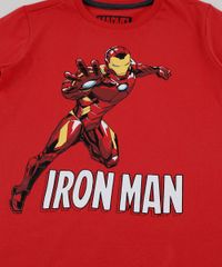 Conjunto-Infantil-de-Camiseta-Iron-Man-Manga-Curta---Short-de-Moletom-Vermelho-9954593-Vermelho_4
