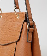 Bolsa-Feminina-Transversal-Media-com-Lapela-Croco-e-Alca-de-Mao-Caramelo-9845704-Caramelo_4