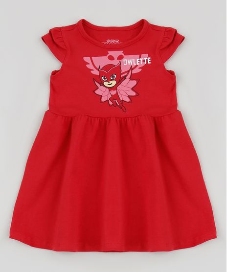 Vestido-Infantil-PJ-Masks-Manga-Curta-Vermelho-9944285-Vermelho_1