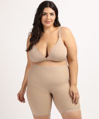 Bermuda-Slim-Feminina-Dilady-Plus-Size-Cintura-Alta-em-Microfibra-Bege-9961156-Bege_3