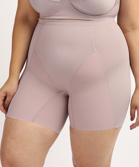 Bermuda Alta Compressão Plus Size Roxo