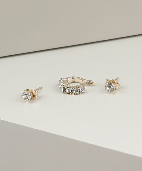 Brinco-Feminino---Piercing-Folheados-com-Strass-Dourado-9883562-Dourado_2