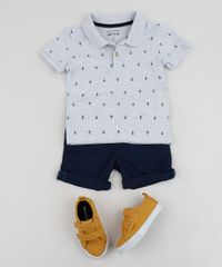 Polo-em-Piquet-Infantil-Estampada-de-Ancoras-Manga-Curta-Cinza-Mescla-9947842-Cinza_Mescla_3