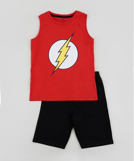Conjunto-Infantil-Regata-Flash-Vermelha---Bermuda-Preto-9953308-Preto_1