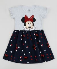 Vestido-Infantil-Minnie-Manga-Curta-Cinza-Mescla-Claro-9913803-Cinza_Mescla_Claro_1