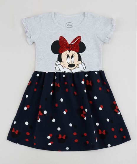 Vestido-Infantil-Minnie-Manga-Curta-Cinza-Mescla-Claro-9913803-Cinza_Mescla_Claro_1