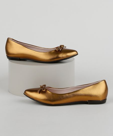 Sapatilha-Feminina-Metalizada-Bico-Fino-com-Laco-Dourada-9949337-Dourado_1