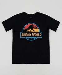 Camiseta-Infantil-Jurassik-World-Manga-Curta-Gola-Careca-Preta-9952991-Preto_1