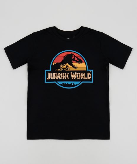 Camiseta-Infantil-Jurassik-World-Manga-Curta-Gola-Careca-Preta-9952991-Preto_1