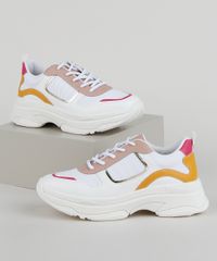 Tenis-Feminino-Bebece-com-Recortes-Coloridos-Branco-9958443-Branco_1