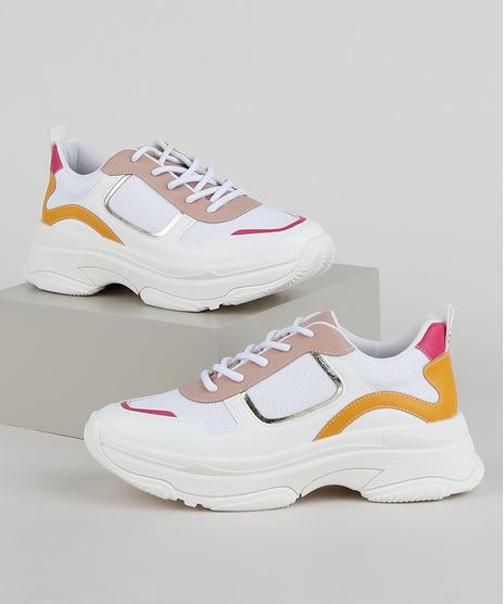 Tenis-Feminino-Bebece-com-Recortes-Coloridos-Branco-9958443-Branco_1
