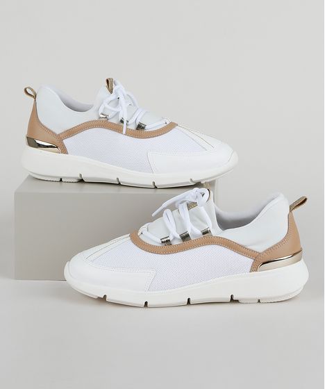 tenis branco feminino esportivo