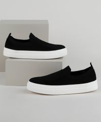 Tenis-Slip-On-Feminino-Bebece-Knit--Preto-9958457-Preto_1