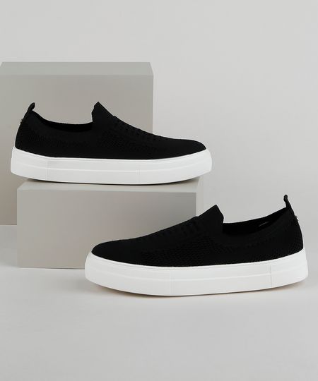 Tenis-Slip-On-Feminino-Bebece-Knit--Preto-9958457-Preto_1 Tenis-Slip-On-Feminino-Bebece-Knit--Preto-9958457-Preto_1