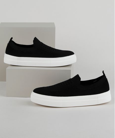 Tenis-Slip-On-Feminino-Bebece-Knit--Preto-9958457-Preto_1