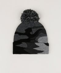 Gorro-Masculino-Em-Trico-Estampado-Camuflado-com-Pompom-e-Barra-Dobrada-Chumbo-9801877-Chumbo_2