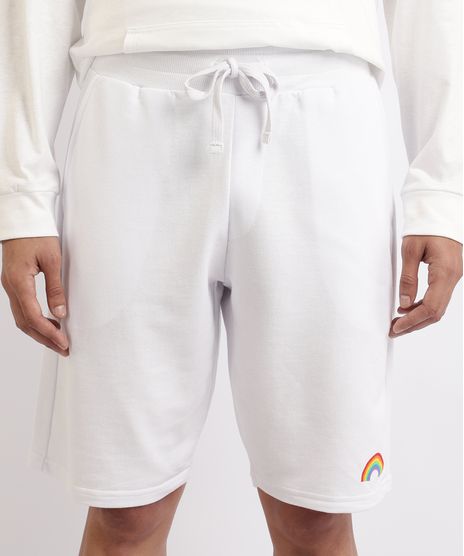Bermuda-de-Moletom-Masculina-Arco-Iris--Branca-9958579-Branco_1