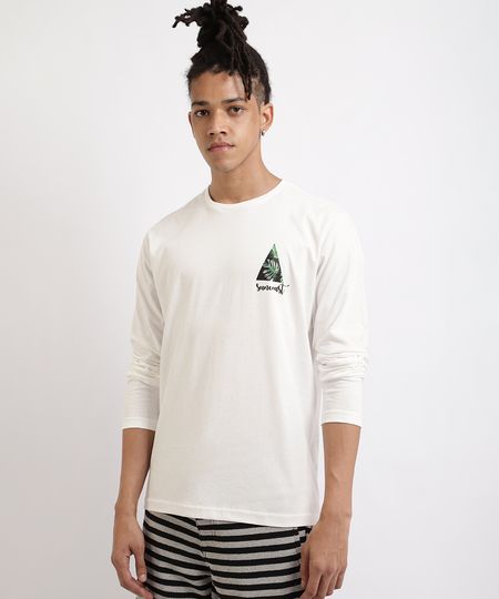 Camiseta-Masculina-Triangulo-com-Folhagem-Manga-Longa-Gola-Careca-Branca-9960001-Branco_1