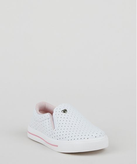 slip on branco infantil