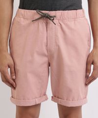 Bermuda-de-Sarja-Masculina-Reta-com-Cordao-Rosa-9957207-Rosa_1