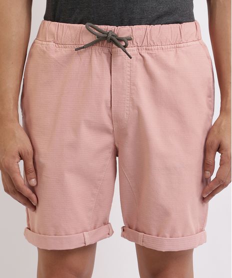 Bermuda-de-Sarja-Masculina-Reta-com-Cordao-Rosa-9957207-Rosa_1
