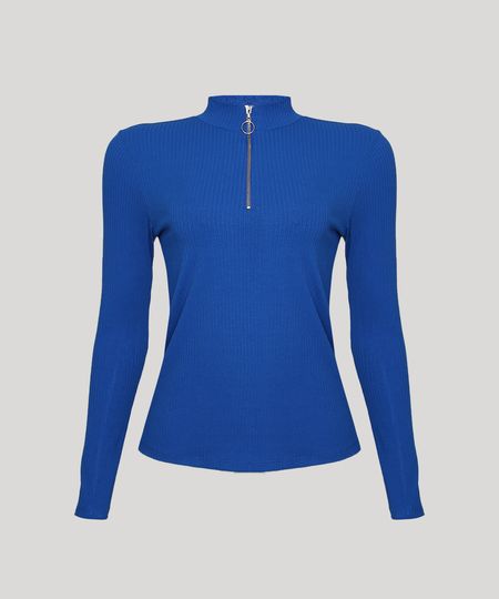Blusa-Feminina-Canelada-com-Ziper-de-Argola-Manga-Longa-Gola-Alta-Azul-Royal-9461071-Azul_Royal_1