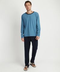 Pijama-Masculino-Camiseta-Estampada-Listrada-Manga-Longa-Gola-Careca-Azul-9958038-Azul_1