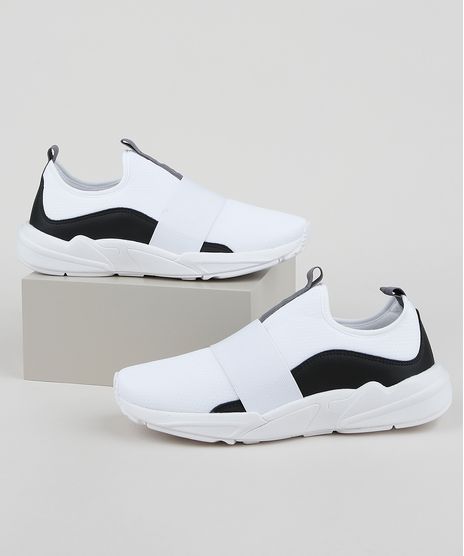 Tenis-em-Neoprene-Masculino-Oneself-Knit-Esportivo-com-Elastico-Branco-9958488-Branco_1