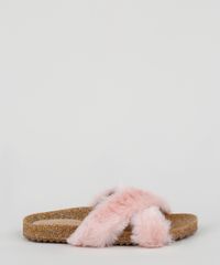 Rasteirinha-em-Pelo-Feminina-Oneself-com-Tiras-Cruzadas-Rosa-9962430-Rosa_2