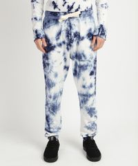 Calca-de-Moletom-Masculina-Jogger-Estampada-Tie-Dye-com-Cordao-Azul-9958646-Azul_1