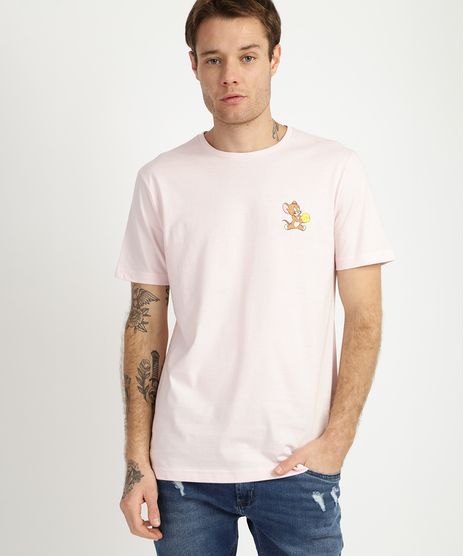 Camiseta-Masculina-Tom-e-Jerry-Manga-Curta-Gola-Careca-Rosa-9955458-Rosa_1