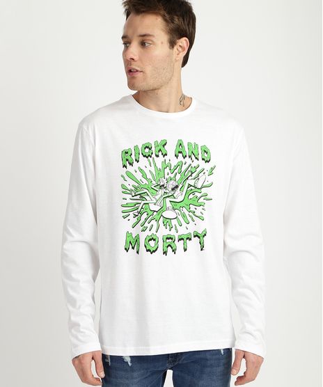 Camiseta-Masculina---Rick-And-Morty--Manga-Longa-Gola-Careca--Branca-9956625-Branco_1