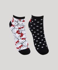 Kit-de-2-Meias-Femininas-Cano-Medio-Hello-Kitty-Multicor-9961793-Multicor_1