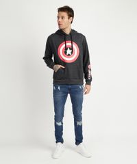Blusao-Masculino-Capitao-America-em-Moletom-com-Capuz-e-Bolso-Canguru--Cinza-9956618-Cinza_3