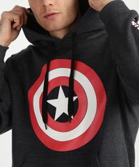 Blusao-Masculino-Capitao-America-em-Moletom-com-Capuz-e-Bolso-Canguru--Cinza-9956618-Cinza_4