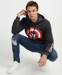 Blusao-Masculino-Capitao-America-em-Moletom-com-Capuz-e-Bolso-Canguru--Cinza-9956618-Cinza_5