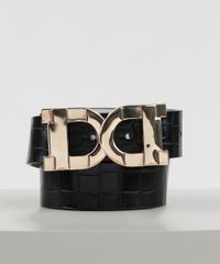 Cinto-Feminino-com-Fivela-Dupla-com-Textura-Croco-Preto-9922833-Preto_1