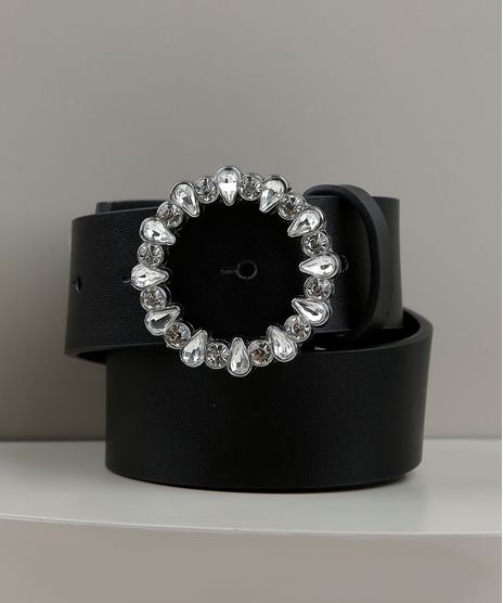 Cinto-Feminino-com-Fivela-Redonda-com-Pedra-Zirconia-Preto-9922834-Preto_1
