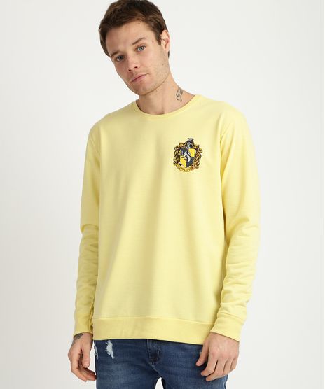 Blusao-de-Moletom-Masculino-Hufflepouf-Harry-Potter-Gola-Careca-Amarelo-9956328-Amarelo_1