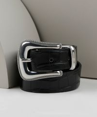 Cinto-Feminino-com-Fivela-Western-e-Textura-Croco-Preto-9922823-Preto_1