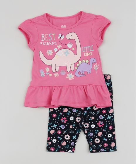 Conjunto-Infantil-Blusa-Manga-Curta-Preta---Bermuda-Estampada-Ciclista-Preto-9952744-Preto_1