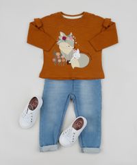 Blusa-Infantil-Raposinha-Manga-Longa-com-Babados-Marrom-9887642-Marrom_3