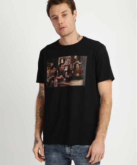 Camiseta-Masculina-Friends-Manga-Curta-Gola-Careca--Preta-9956608-Preto_1
