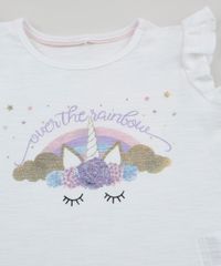 Blusa-Infantil-Unicornio-com-Brilho-e-Babados-Manga-Curta-Off-White-9946441-Off_White_4