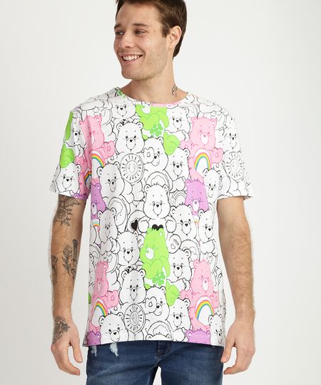 Camiseta-Masculina-Ursinhos-Carinhosos-Manga-Curta-Gola-Branca-9957591-Branco_1