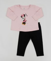 Conjunto-de-Moletom-Infantil-Blusa-Minnie-Manga-Longa-Rosa---Calca-Legging-Preta-9960637-Preto_1
